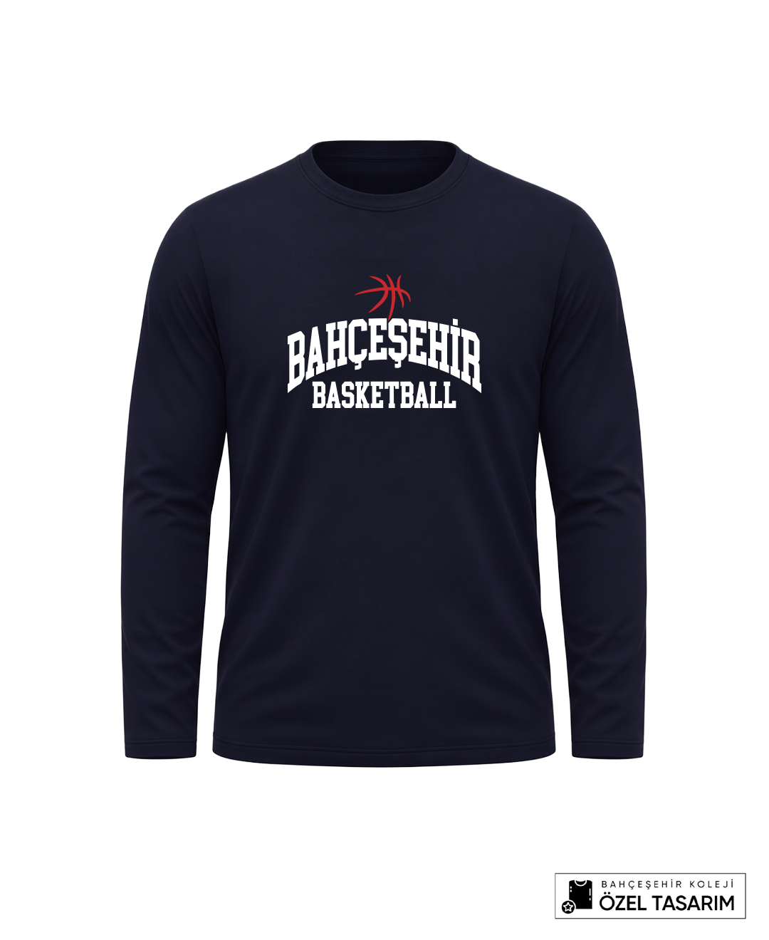Bahçeşehir Basketball Baskılı Lacoste Kumaş Sweatshirt (Mevsimlik)