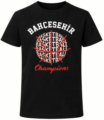 BK Basketball Champion Siyah T-Shirt