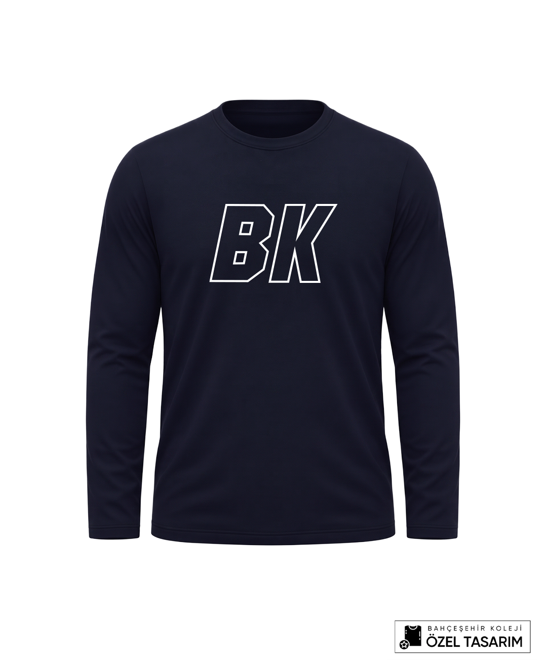 BK Beyaz Logolu Lacoste Kumaş Sweatshirt (Mevsimlik)