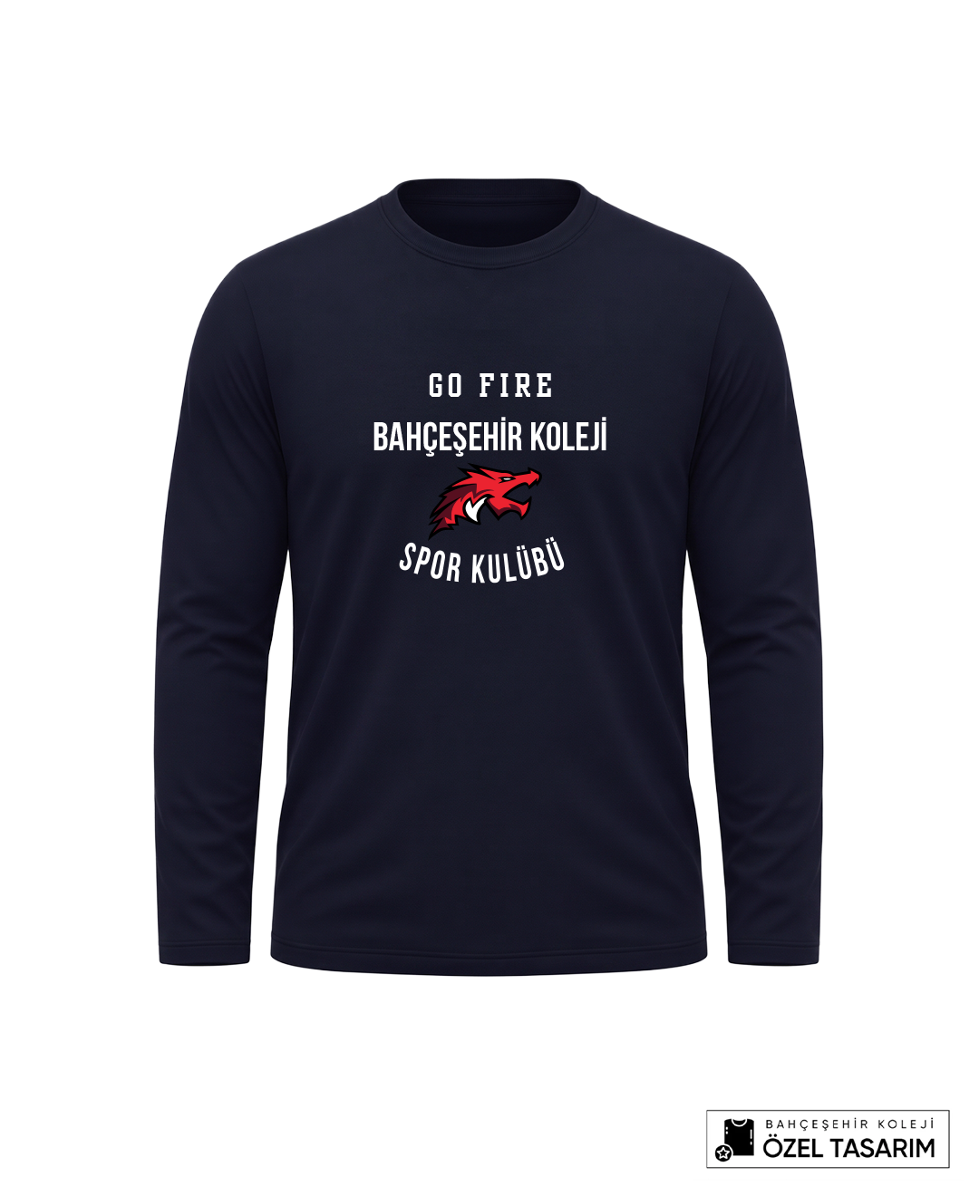 Bahçeşehir Go Fire Baskılı Lacoste Kumaş Sweatshirt (Mevsimlik)