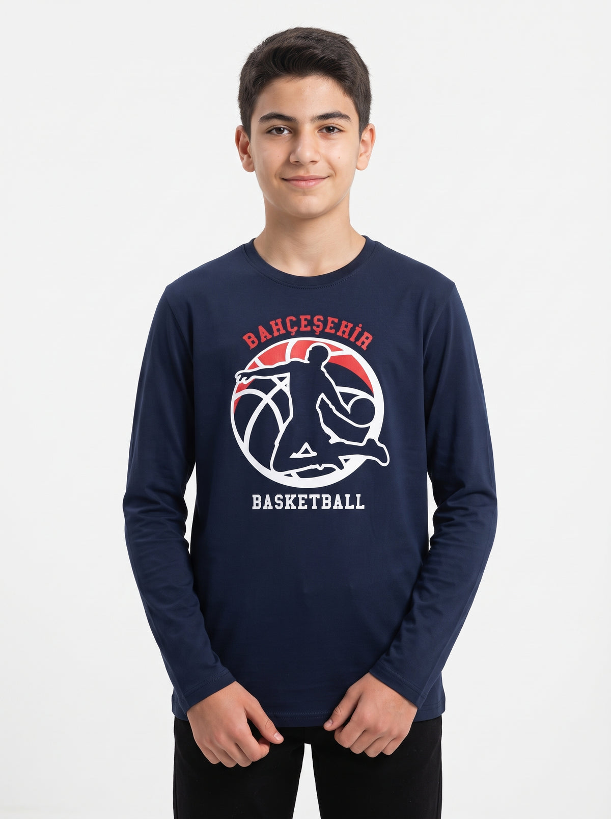 Bahçeşehir Oyuncu Baskılı Lacoste Kumaş Sweatshirt (Mevsimlik)