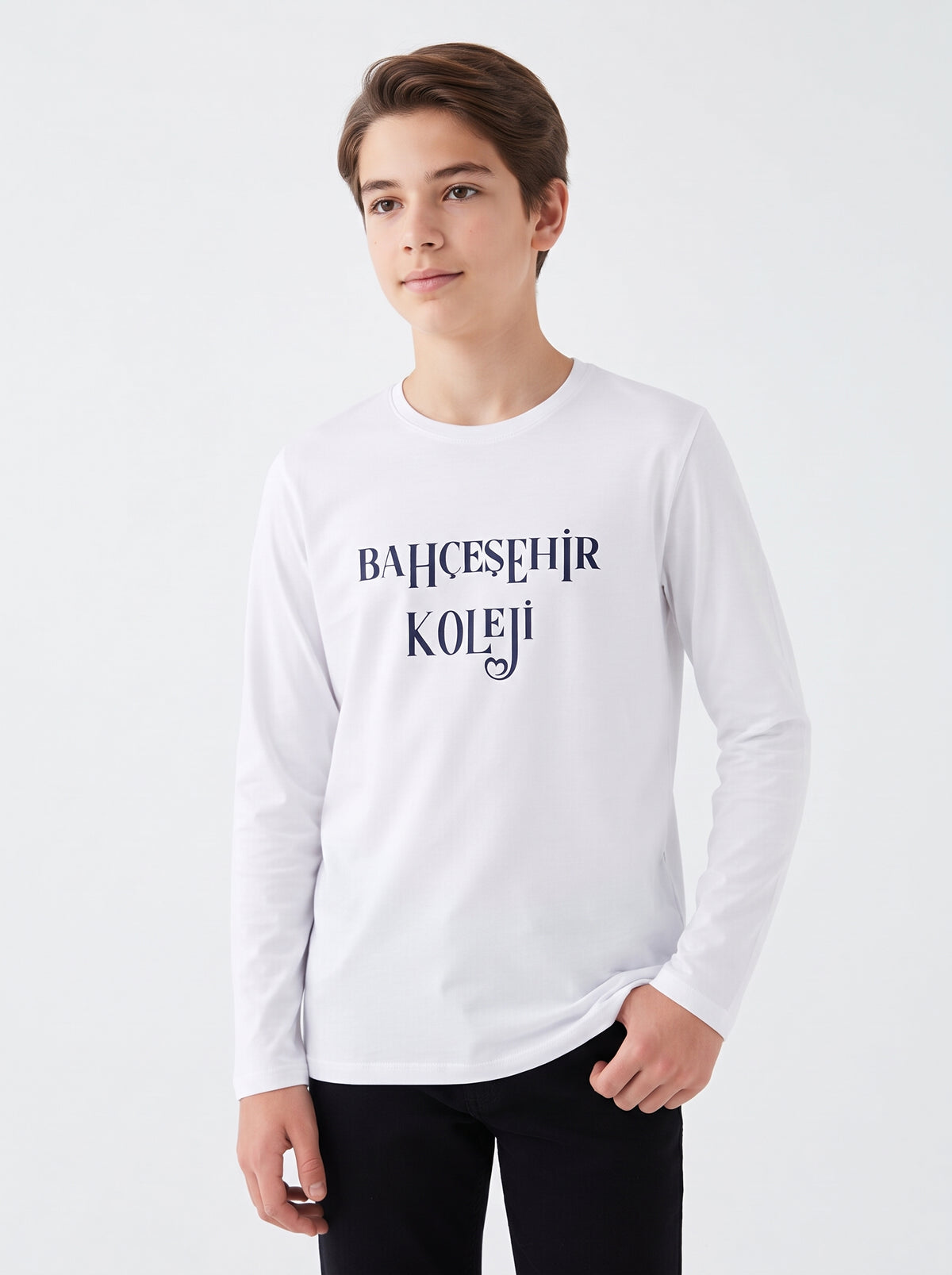 Bahçeşehir Koleji Yazı Baskılı Lacoste Kumaş Sweatshirt (Mevsimlik)