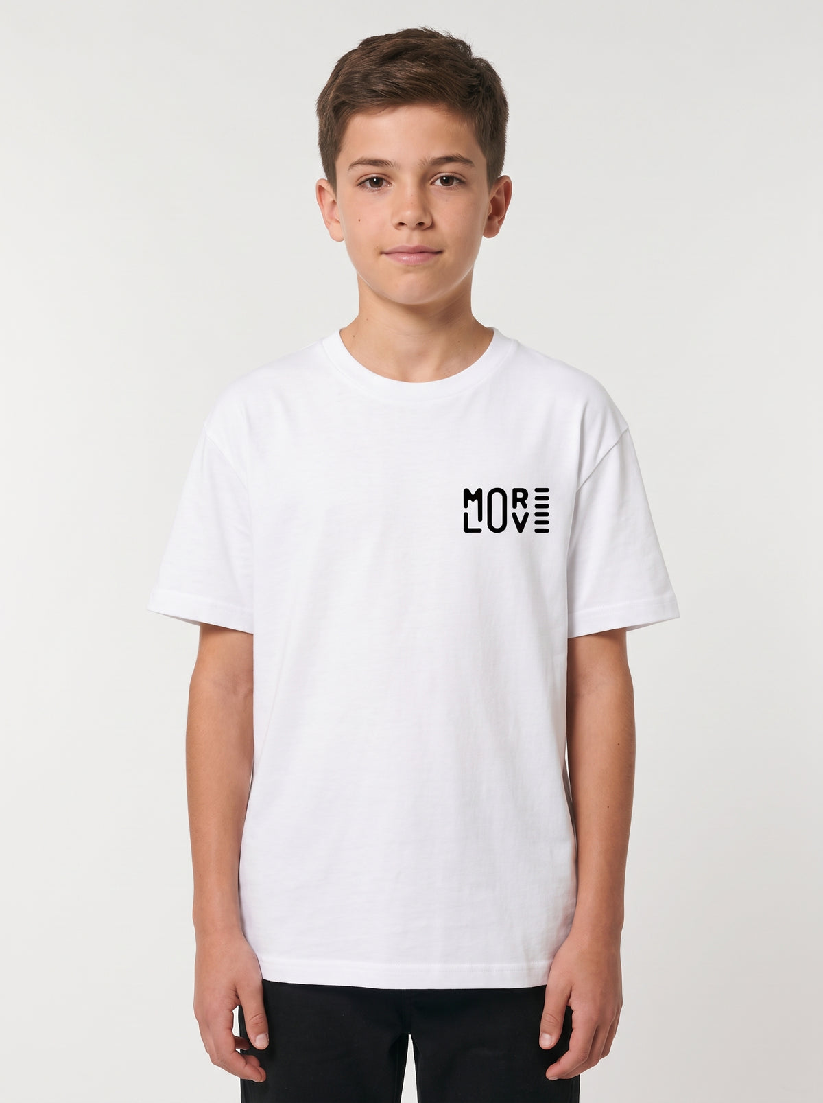 More Love Minimal Baskılı Beyaz Tişört