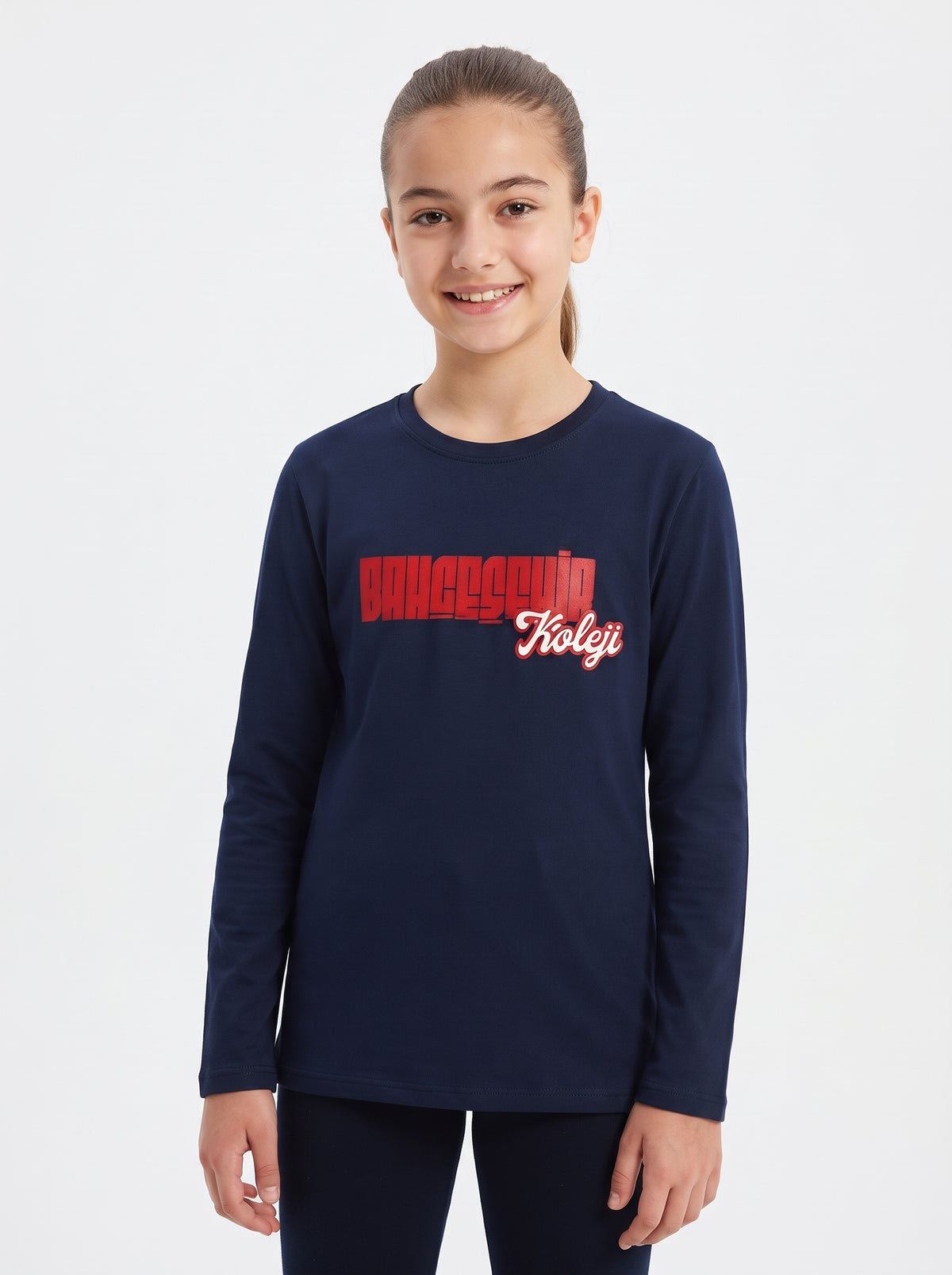 Bahçeşehir Koleji Yazı Baskılı Lacoste Kumaş Sweatshirt (Mevsimlik)