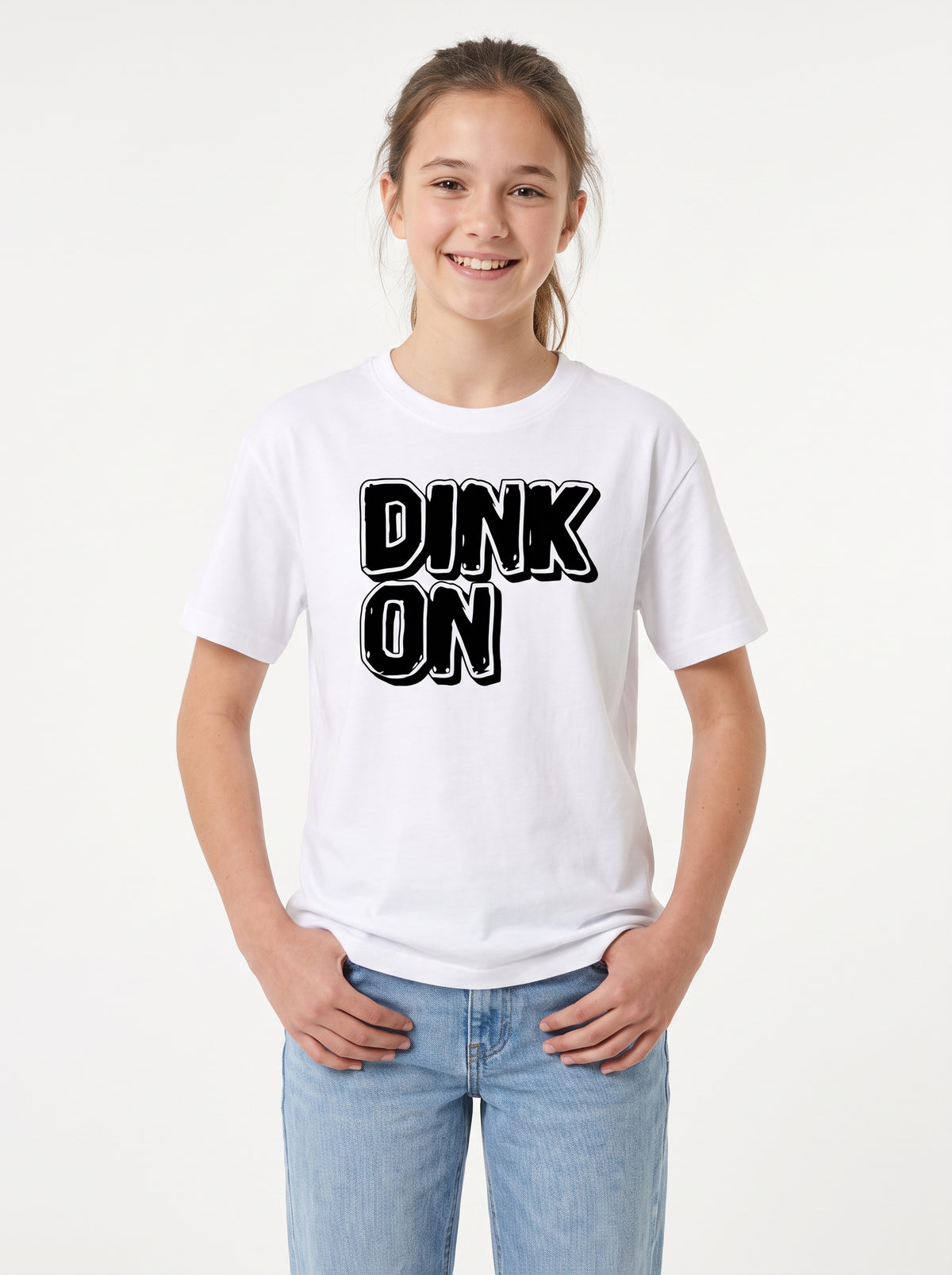 Dink On Yazı Baskılı Beyaz Tişört