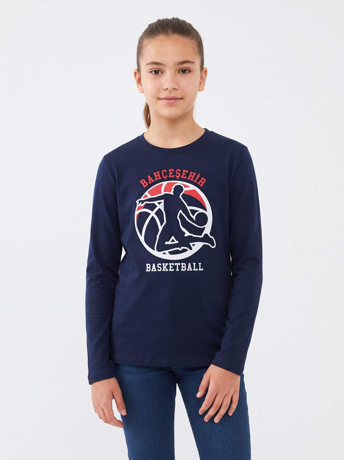 Bahçeşehir Oyuncu Baskılı Lacoste Kumaş Sweatshirt (Mevsimlik)