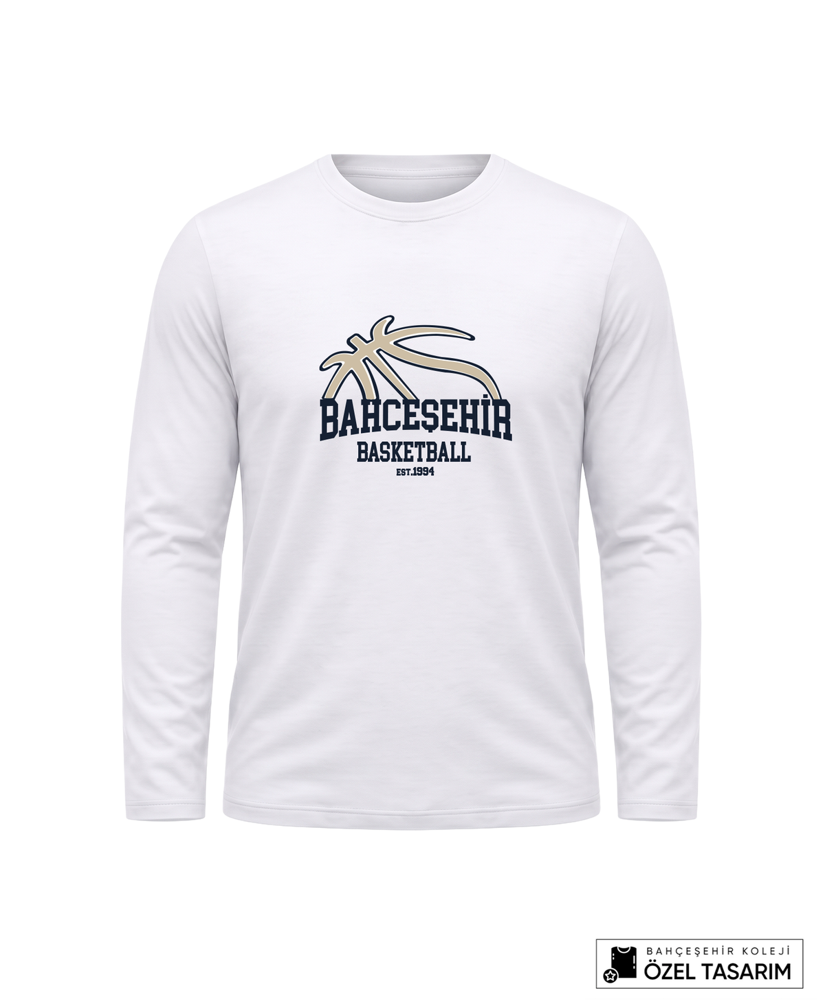 Bahçeşehir Basketball Baskılı Lacoste Kumaş Sweatshirt (Mevsimlik)