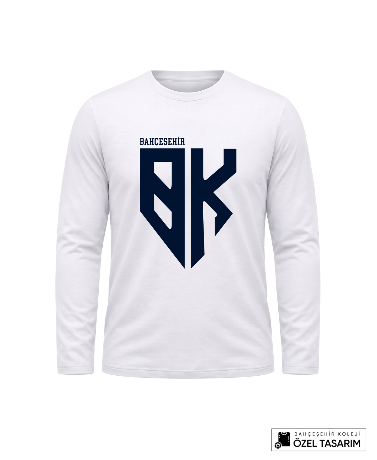 Bahçeşehir BK Logo Baskılı Lacoste Kumaş Sweatshirt (Mevsimlik)