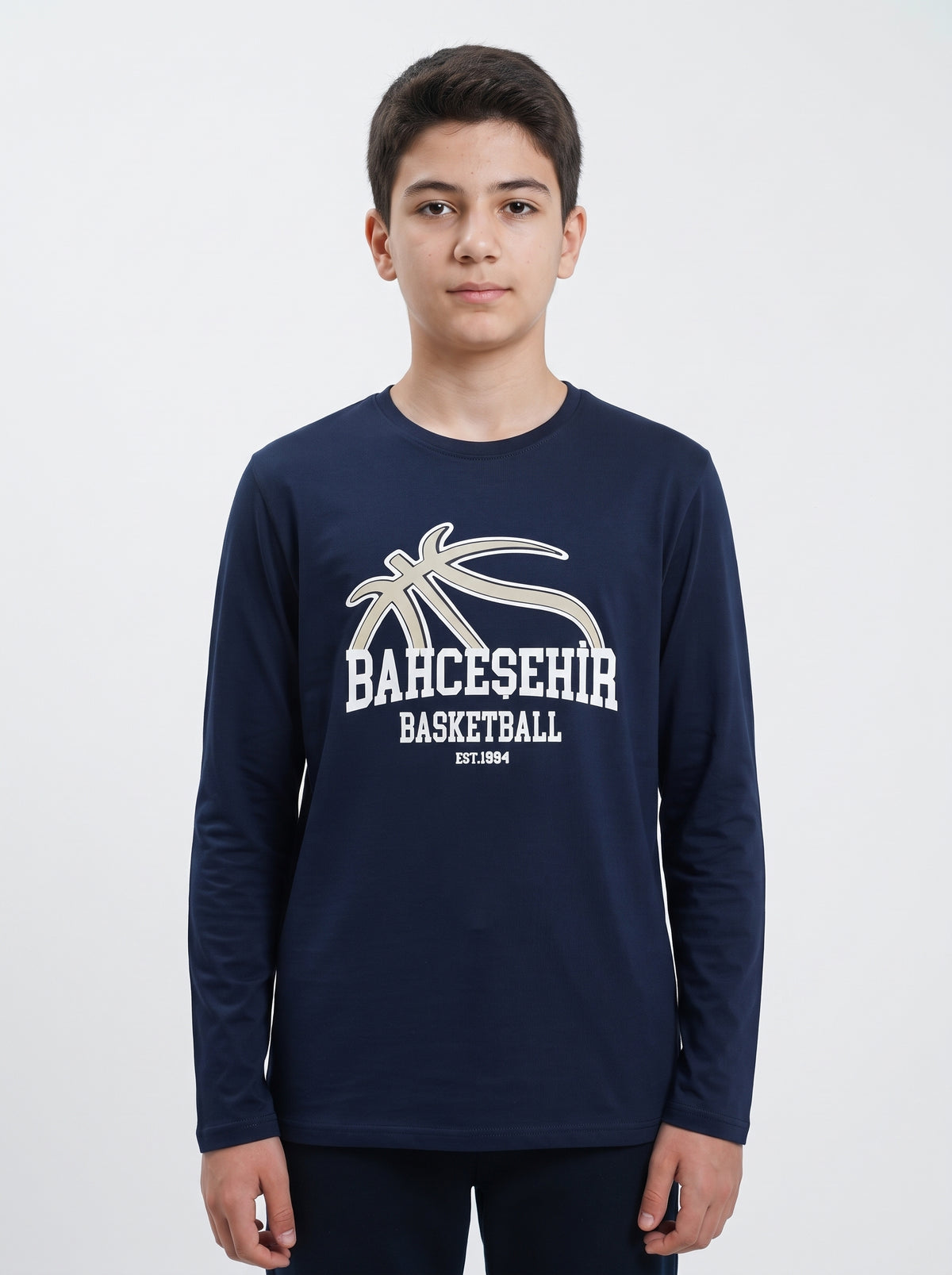 Bahçeşehir Basketball Baskılı Lacoste Kumaş Sweatshirt (Mevsimlik)